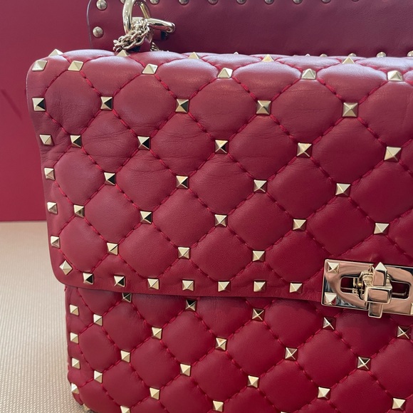Valentino Rockstud Red Handbag (wanting to trade for smaller size) - Picture 12 of 14